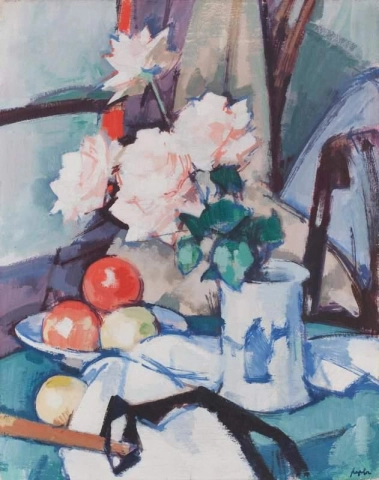 Still Life With Roses In A Chinese Vase Early 1920s