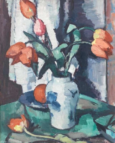 Tulips In A Chinese Vase