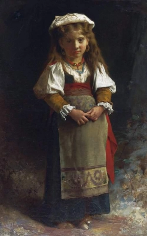 一个年轻女孩的肖像 1874