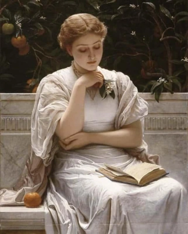 Meisje leest 1878