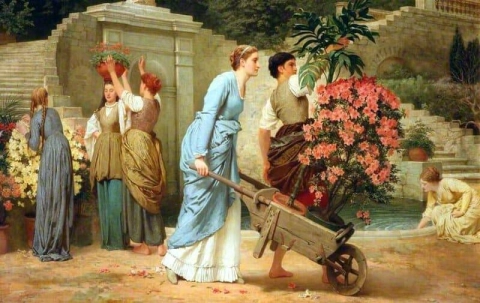 工作中玩耍，约 1872 年