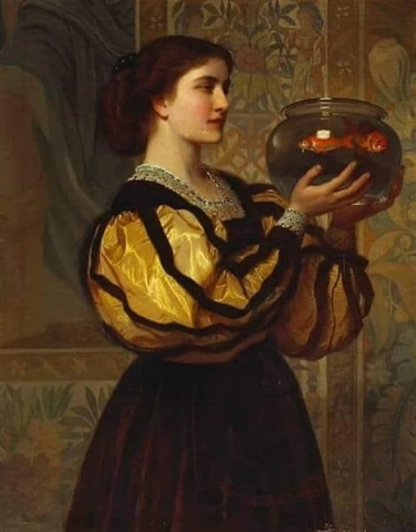 Чаша с золотой рыбкой, около 1870 г.