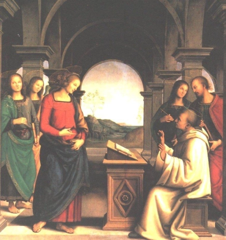Perugino Pierro Pyhän Bernardin visio
