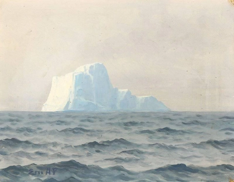 Et isfjell i solen