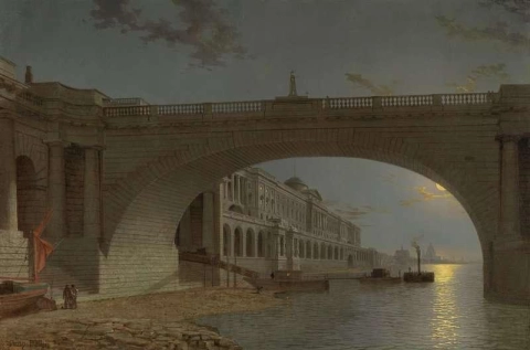 Puente de Waterloo hacia 1850