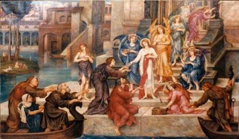Santa Cristina dando las joyas de su padre a los pobres 1904