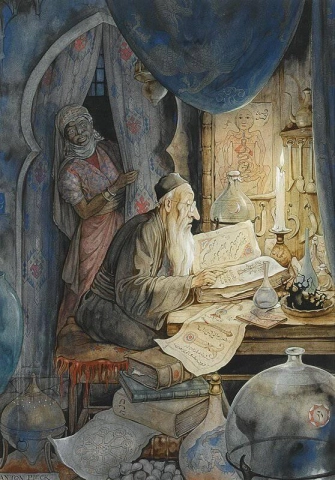 An Illustration For The Arabian Nights The 27th Night The Story Of The Jewish Doctor