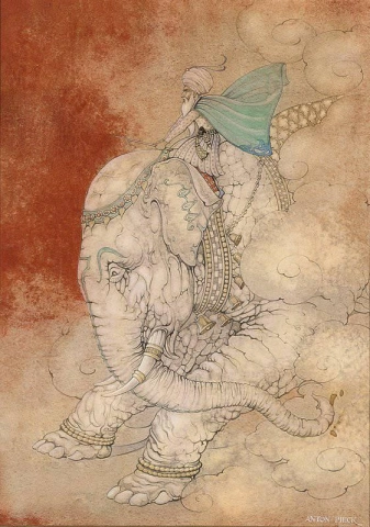 Night The Story Of Hassan Al Bassri The Appearance Of Sheikh Abd Al-kadoes Riding A White Elephant
