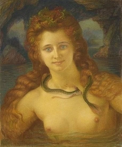 Русалка со змеей 1901.