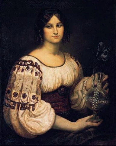 Portret van mademoiselle Gouverneur