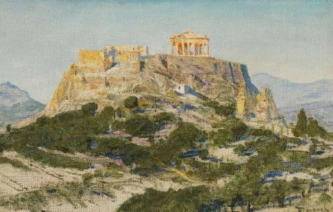 Blick Auf Die Akropolis