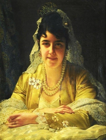 Portret van een dame 1880