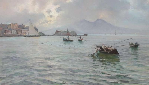 Fischerboote in der Bucht von Neapel
