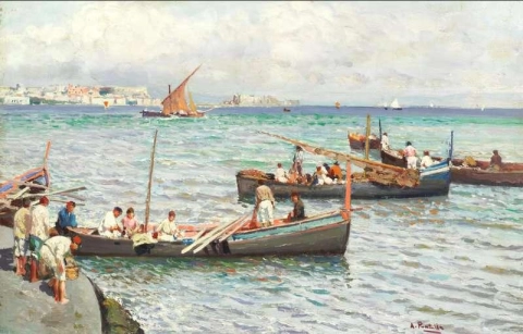 Fischerboote an der neapolitanischen Küste