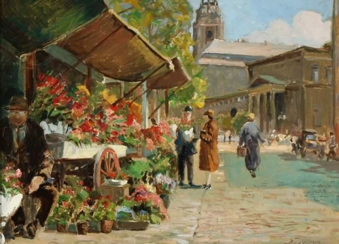 コペンハーゲンの花市場