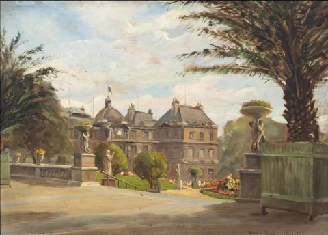 Sommardag på Palais du Luxembourg i Paris 1925