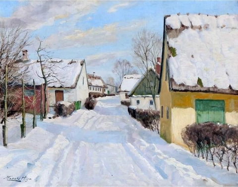 Día de invierno en un pueblo