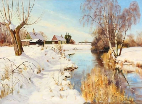 Paesaggio invernale da Bregnerod Danimarca