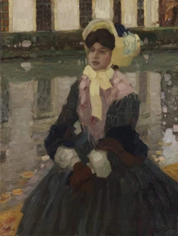 Retrato Veronika Kirmaier Im Schleissheimer Garten 1903