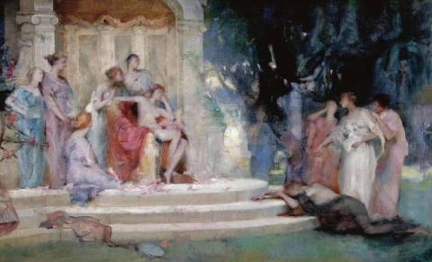 Boceto de Psique ante el trono de Venus 1892