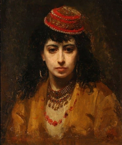 En gresk kvinne i nasjonal kjole