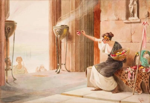 Venditore di fiori al Partenone