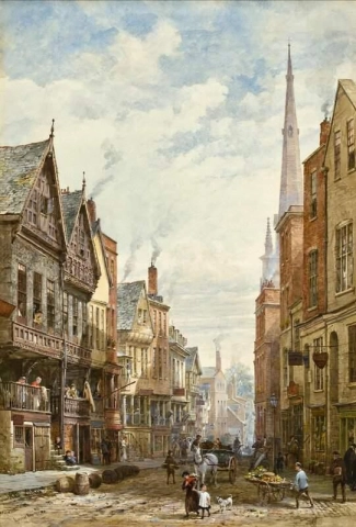 Вид на Хай-Кросс Честер 1890