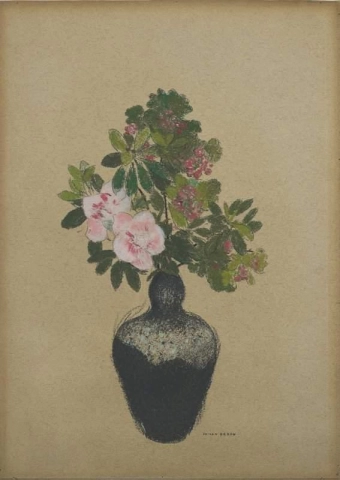 Boeket roze bloemen ca. 1907