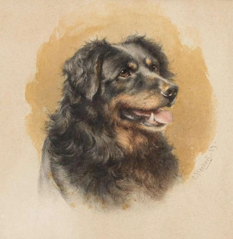 Een portret van een hond 1889