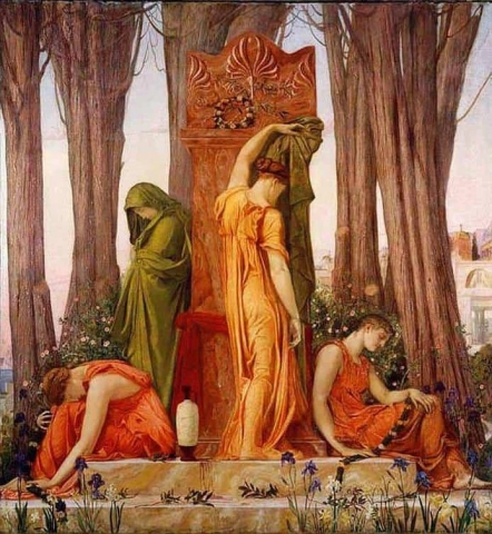 Electra ved Agamemnons grav 1874