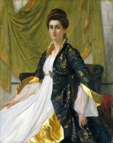 Porträtt av Mrs Ernest Moon 1888