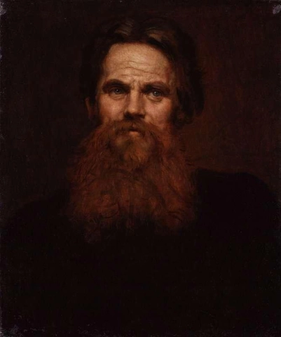 Retrato de William Holman Hunt hacia 1877