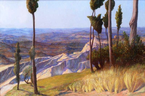 Пизанская равнина из Вольтерры 1892