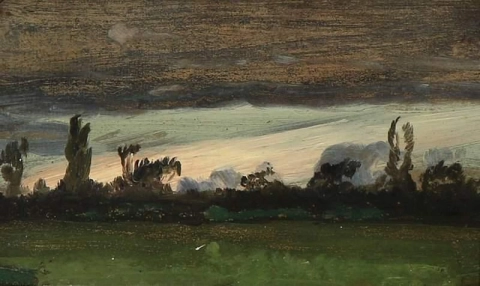 Paesaggio serale vicino a N Stved 1880