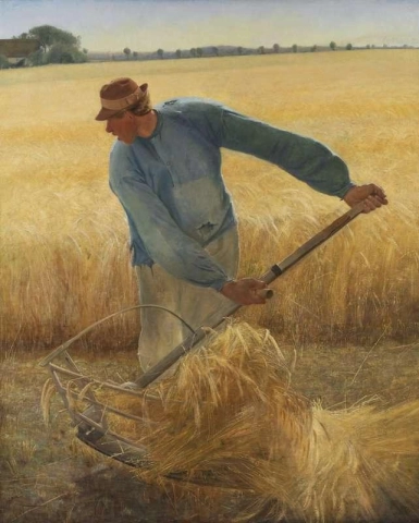 Mowing The Wheat Field