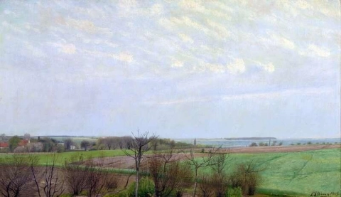 Vista del fiordo di Roskilde all'inizio della primavera 1903