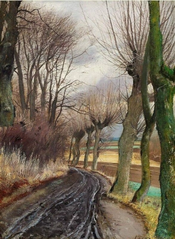 Willows by Hoje Taastrup Village Tanska 1908
