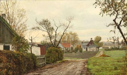 Blick aus einem Dorf 1942
