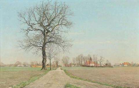Utsikt från Mindemagle nära Ringsted 1947