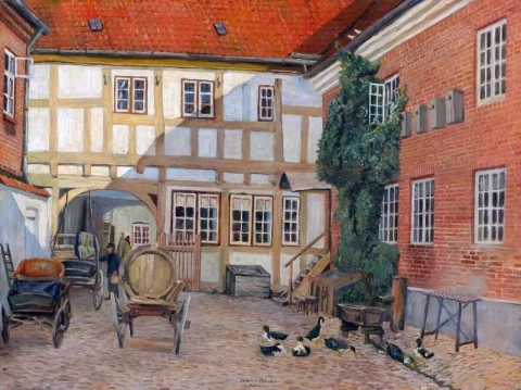 View From A Courtyard In Randers Denmark 1906