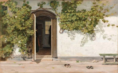 مدخل إلى نزل في Praestegarden في Hillested 1844