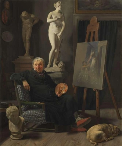 Portret van de schilder CA Lorentzen 1827