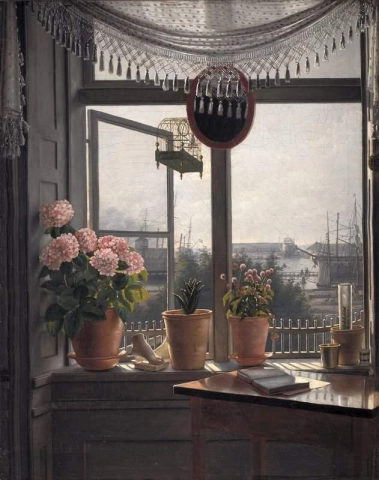 منظر من غرفة الفنان، حوالي عام 1825