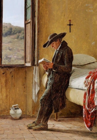 Ung präst som läser
