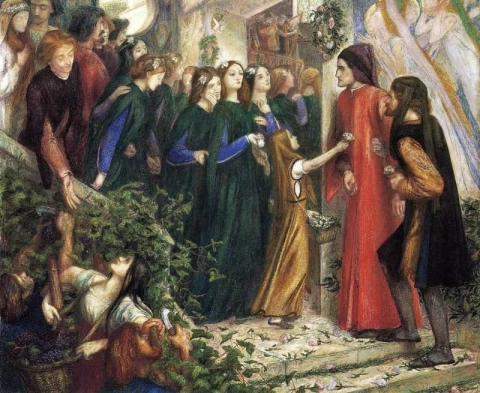 Beatrice Meeting Dante At A Wedding Feast Denies Him Her Greeting
