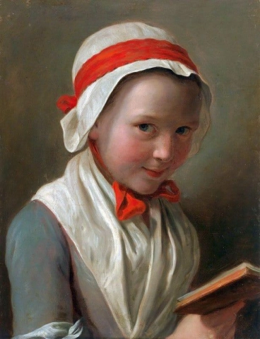 책을 들고 있는 젊은 여성의 초상화