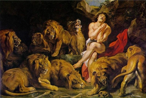 Даниил во рву со львом