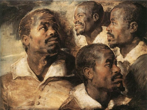 Four studies of the head of a Moor