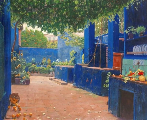 Der blaue Innenhof Arenys 1914