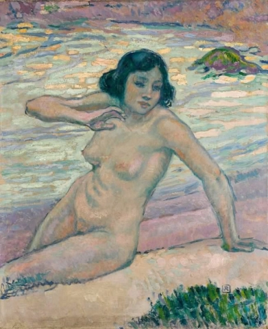 Estudio para después de nadar - Estudio de un desnudo 1909